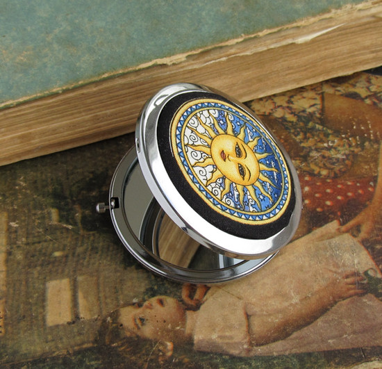 Compact pocket mirrors, зеркало, sun