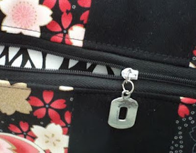 zipper pull on multi-purpose messenger bag by eSheep Designs