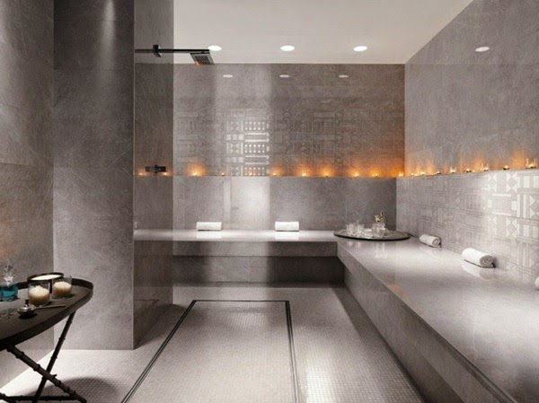 Modern bathroom tiles oasis in neutral colors