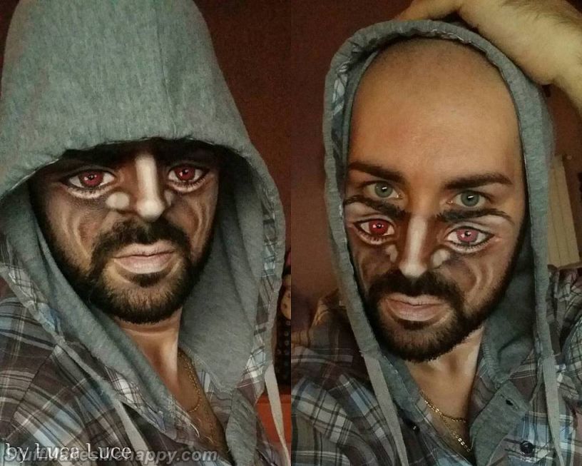 Outstanding 3D Optical Illusions by Makeup Artist Luca Luce