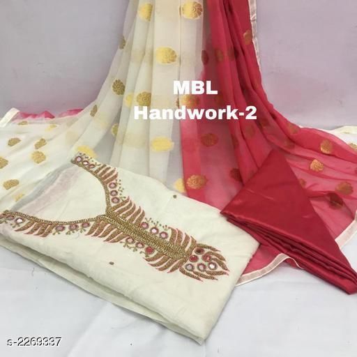 Dress Materials: Chanderi Cotton : ₹820/- free COD WhatsApp +919730930485