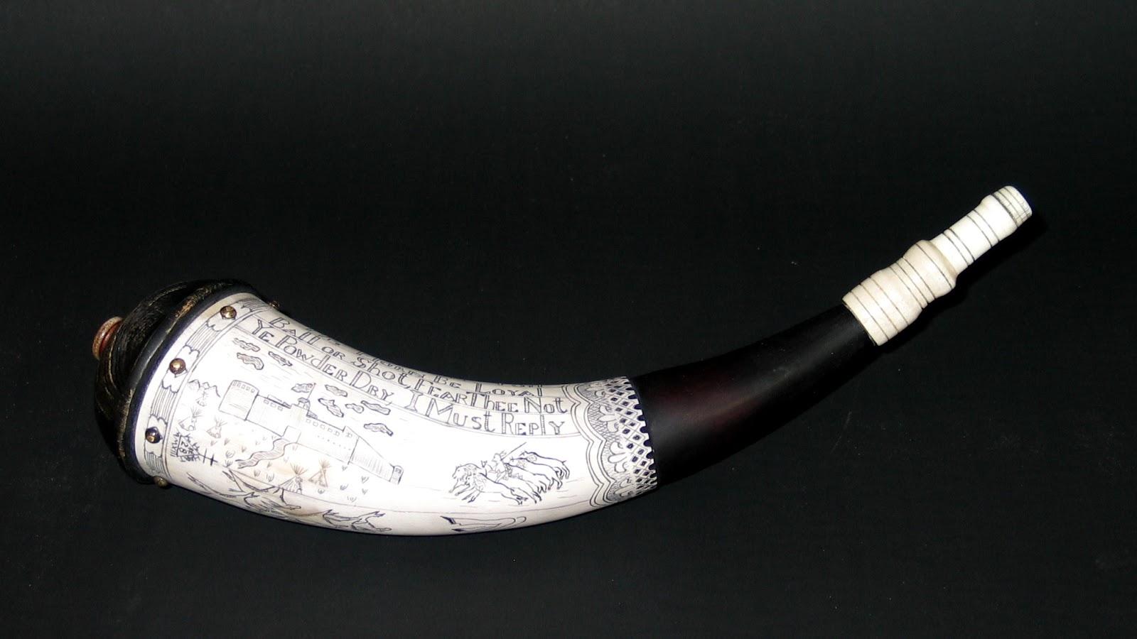 Contemporary Makers Cheyenne Ledger Book Powder Horn by Kevin Hart