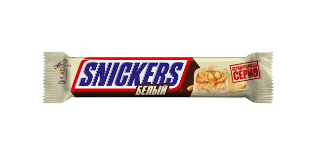 Snickers «Белый» снова в продаже, Сникерс «Белый» с белым шоколадом снова в продаже, Snickers «White» состав цена стоимость пищевая ценность Россия 2020