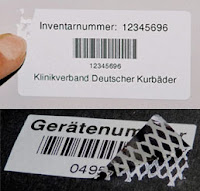 Sicherheitsetiketten mit Barcode