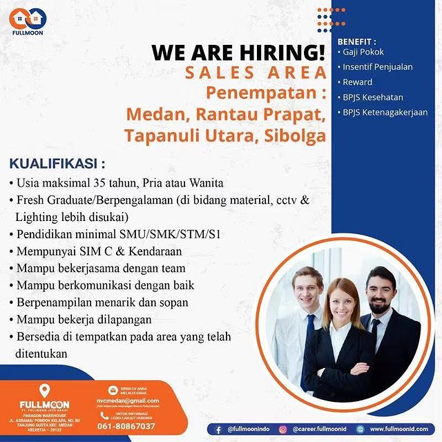 Lowongan Kerja Medan Juni 2021 Sma Smk D3 S1 Di Pt Fullmon Jaya Abadi