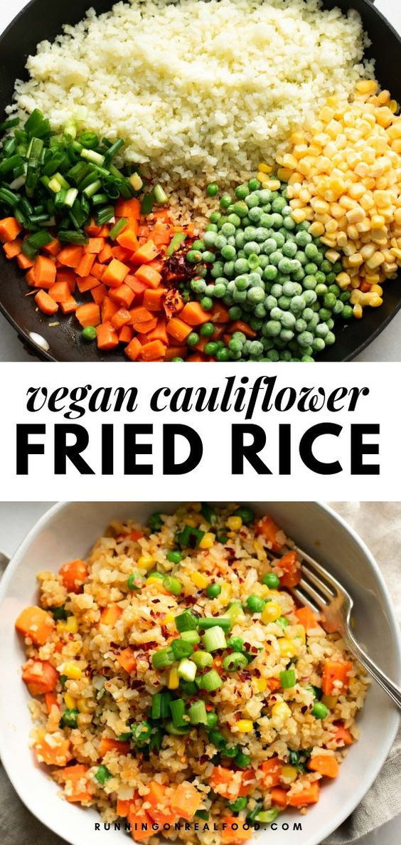 Healthy Vegan Cauliflower Fried Rice - Food Favorie