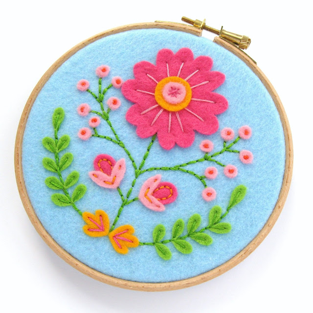 Folk Floral Hoop Art Tutorial PDF Sewing Pattern by Laura Lupin Howard Folk Floral Hoop Art Tutorial PDF Sewing Pattern by Laura Lupin Howard