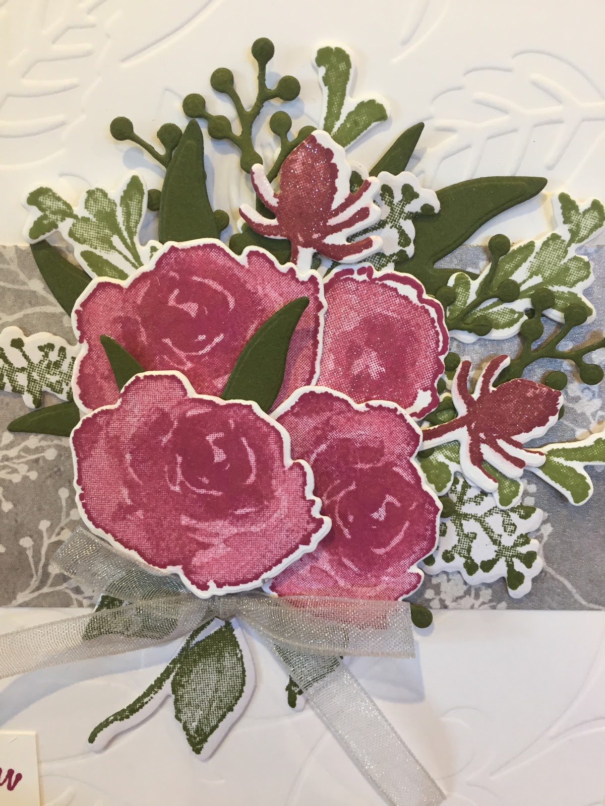 Bouquet of flowers featuring the First Frost Bundle by Stampin' Up!