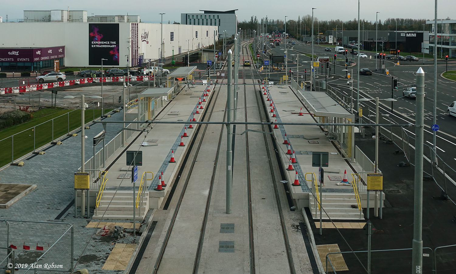 Blackpool Tram Blog Trackwork completed on new Trafford Park Metrolink