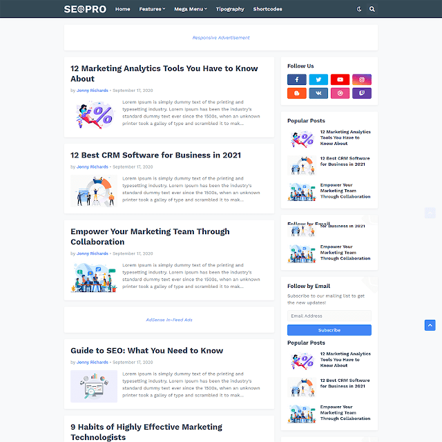 23 Best Free SEO Friendly Blogger Templates (2021) Blogwaping