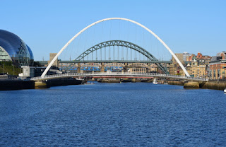 The river Tyne and bridges in glorious sunshine