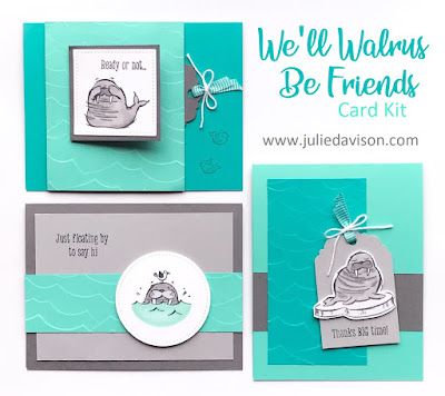 Stampin' Up! We'll Walrus Be Friends Card Kit ~ 2019-2020 Annual Catalog ~ Stamp of the Month Club ~ www.juliedavison.com