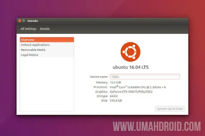 Melihat Versi Ubuntu Desktop di System Settings