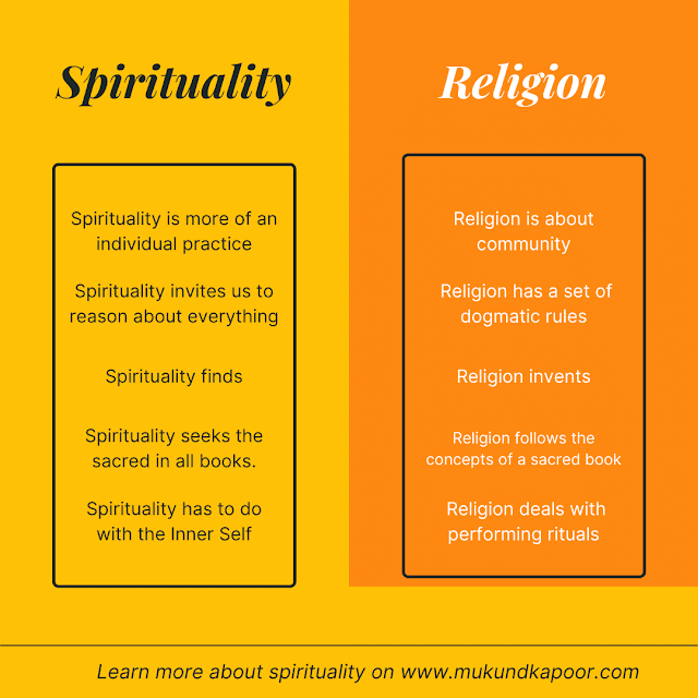 difference between spirituality and religion