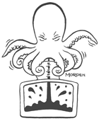 illustration of octopus inking