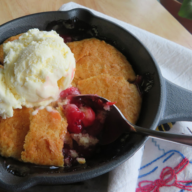 Skillet Cherry Cobbler