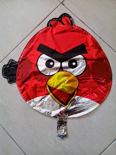 Foil Character Angry Bird Metalik Merah