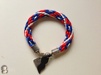 Pulsera Kumihimo estilo USA