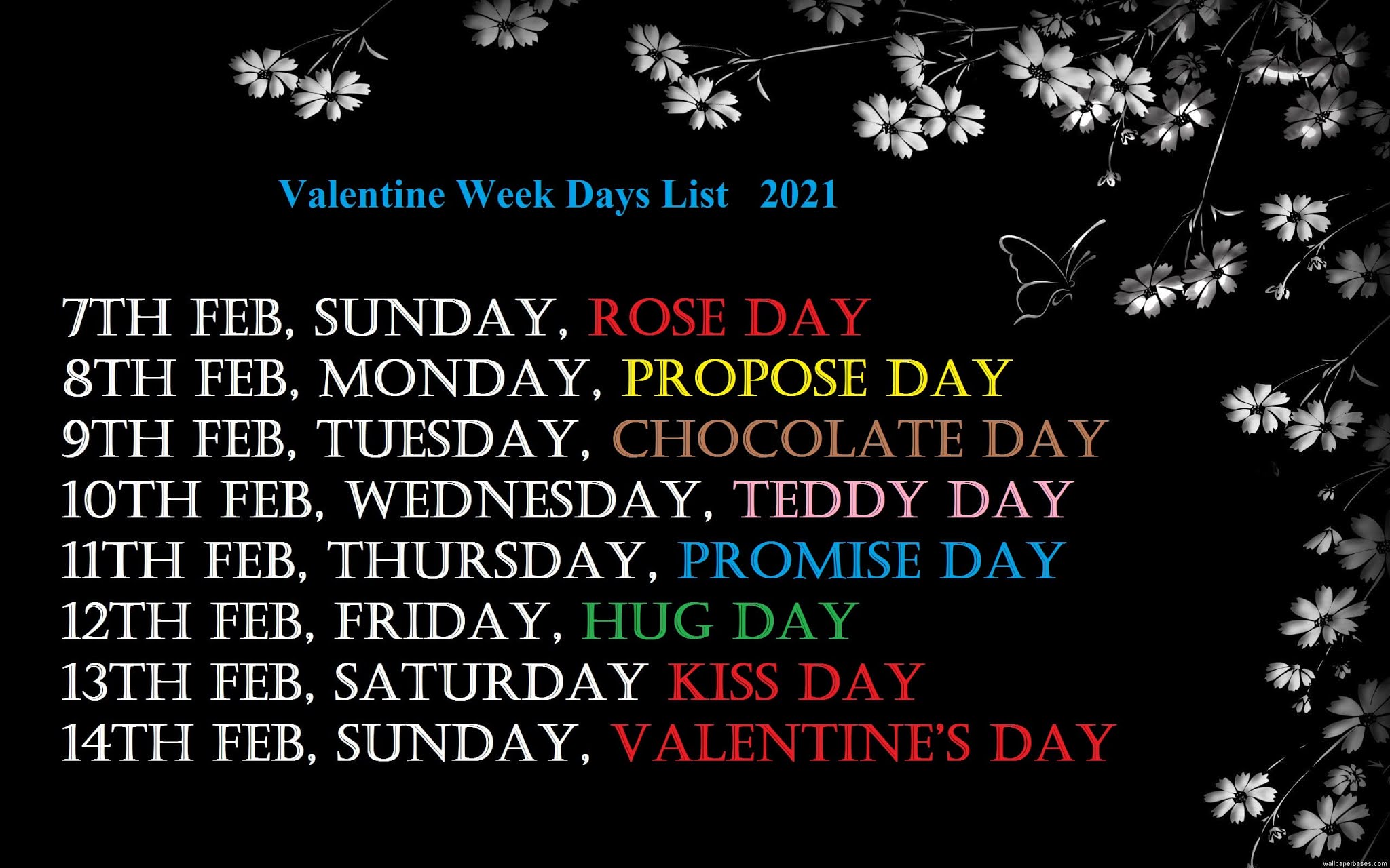 2023 valentine week list calendar, 2023 valentine day all dates & day Valentine week list 2022