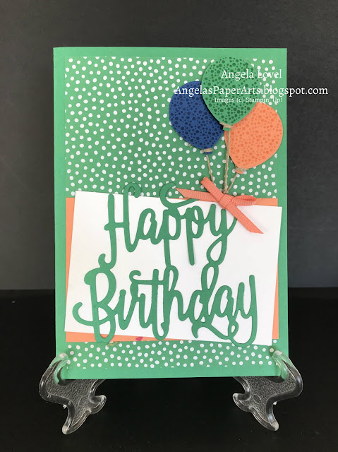 Stampin' Up! Happy Birthday card by Angela Lovel, Angela's 