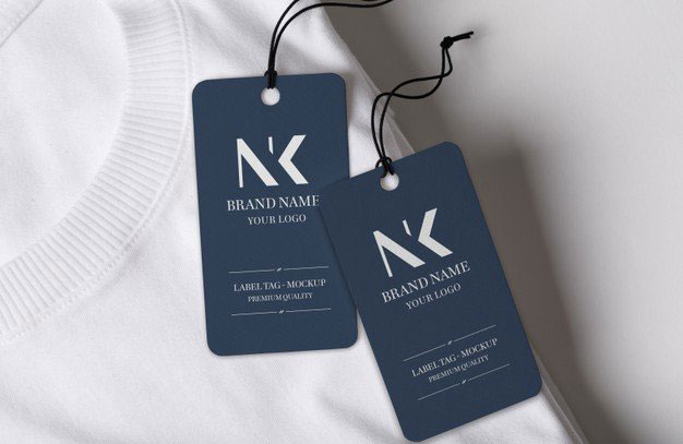 Logo mockup label tag debossed on fabric texture 2 Logo mockup label tag debossed on fabric