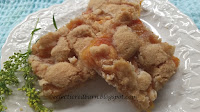 Eclectic Red Barn: Peach Slab Pie with sugar Cookie Crumble