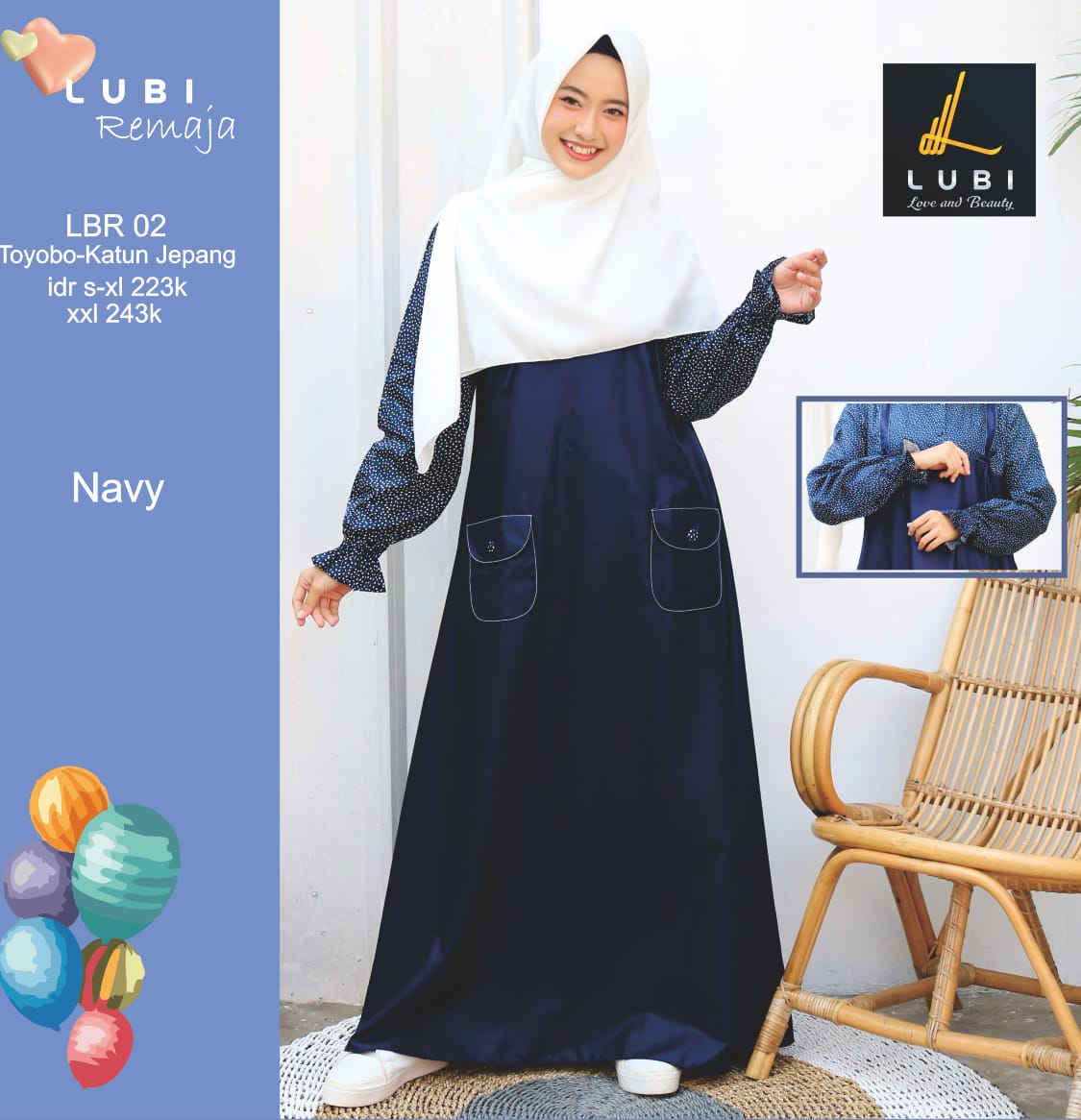 GAMIS REMAJA TERBARU LUBI LBR 01-02