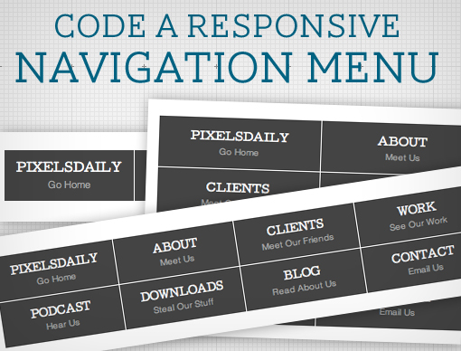 16+ Responsive Menus Tutorials | HTML5 | CSS3 ~ NEW CSS3 MENU