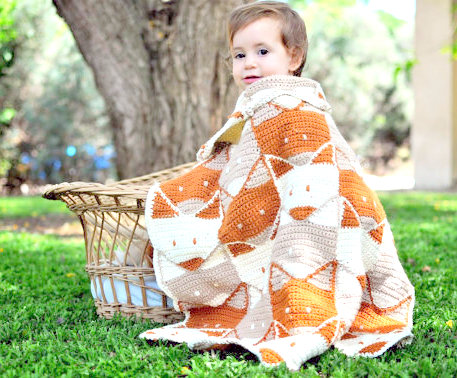 Fox baby blanket Crochet pattern