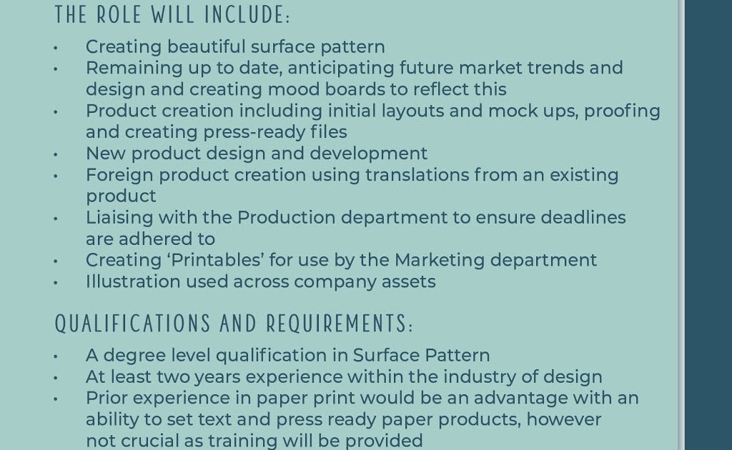 print & pattern job board