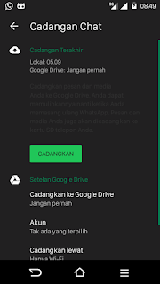 Backup/Restore Pesan Whatsaap via Google Drive