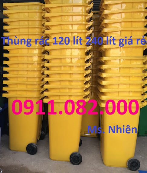 thùng-rác-120-lit - HCM - Công ty thùng rác nhựa giá rẻ tại vĩnh long, thùng rác 120 lít 240 lít nắp kín. lh 0911082000 Kylutgl