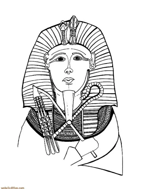 Desenho de Faraó para Colorir