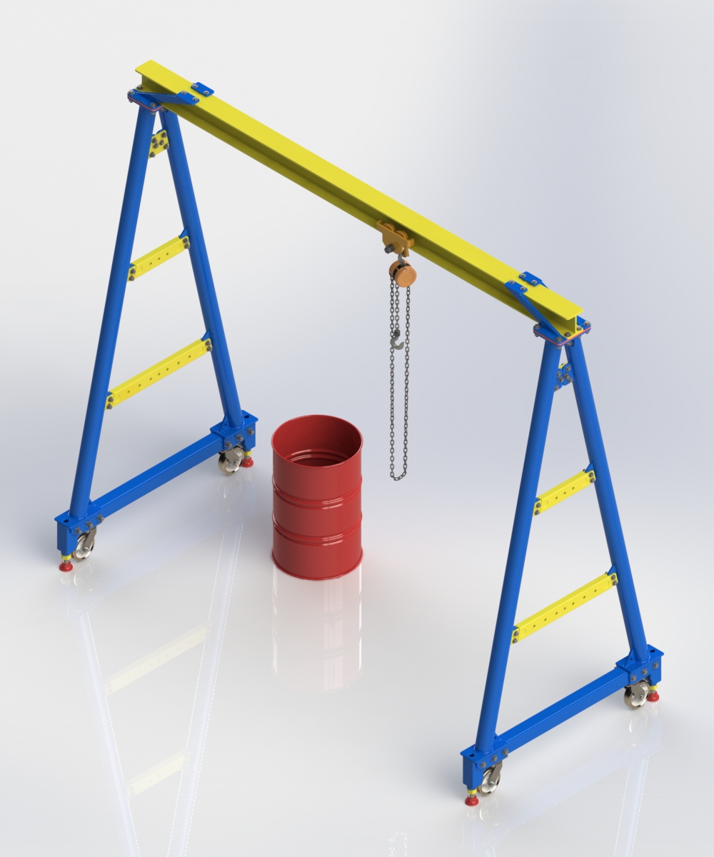 5011. hoist gantry crane download free 3d cad models