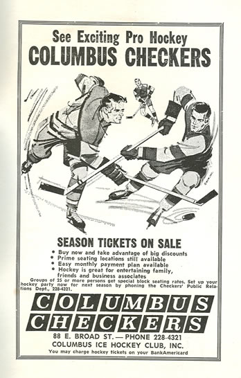 La vie est une puck Les Checkers de Columbus