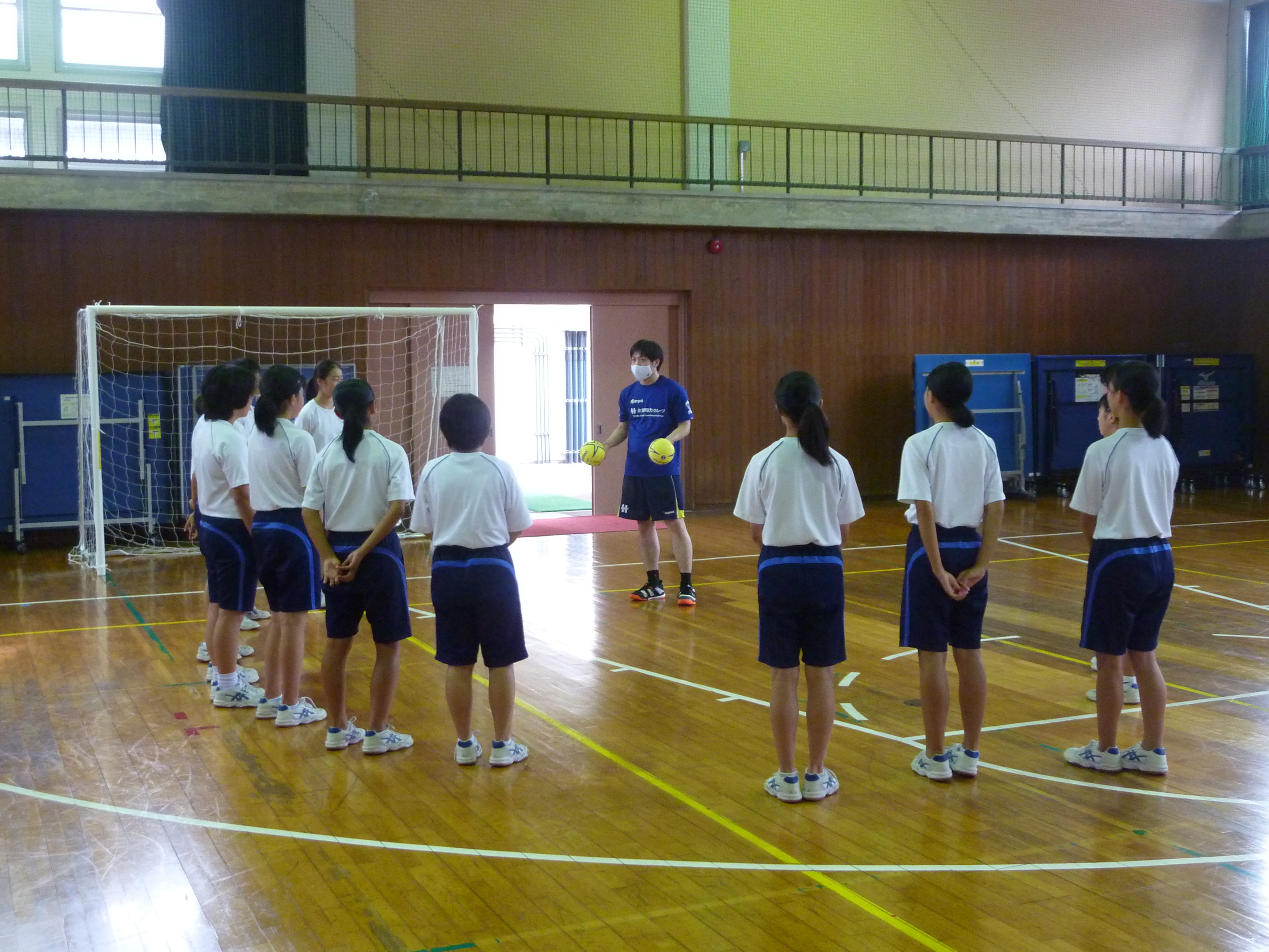 小浜中学校ブログ ハンドボール教室