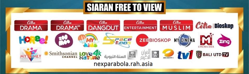 Daftar Channel Free To View (FTA) NEX Parabola
