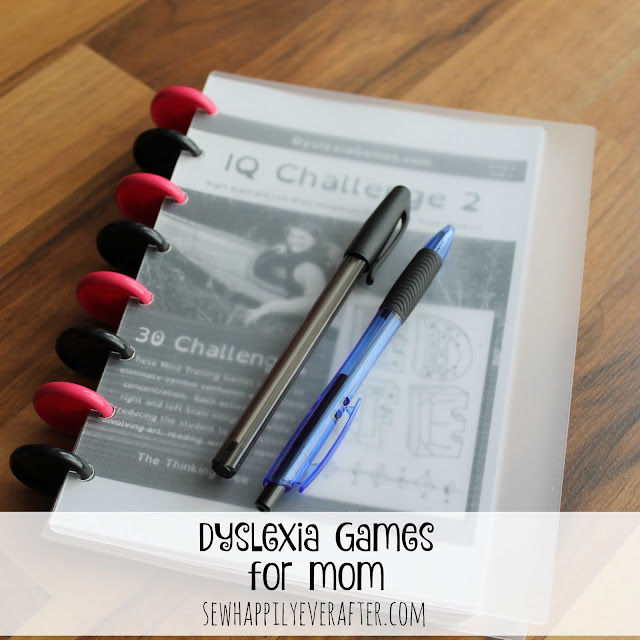Sew Happily Ever After Dyslexia Games (for mom!)