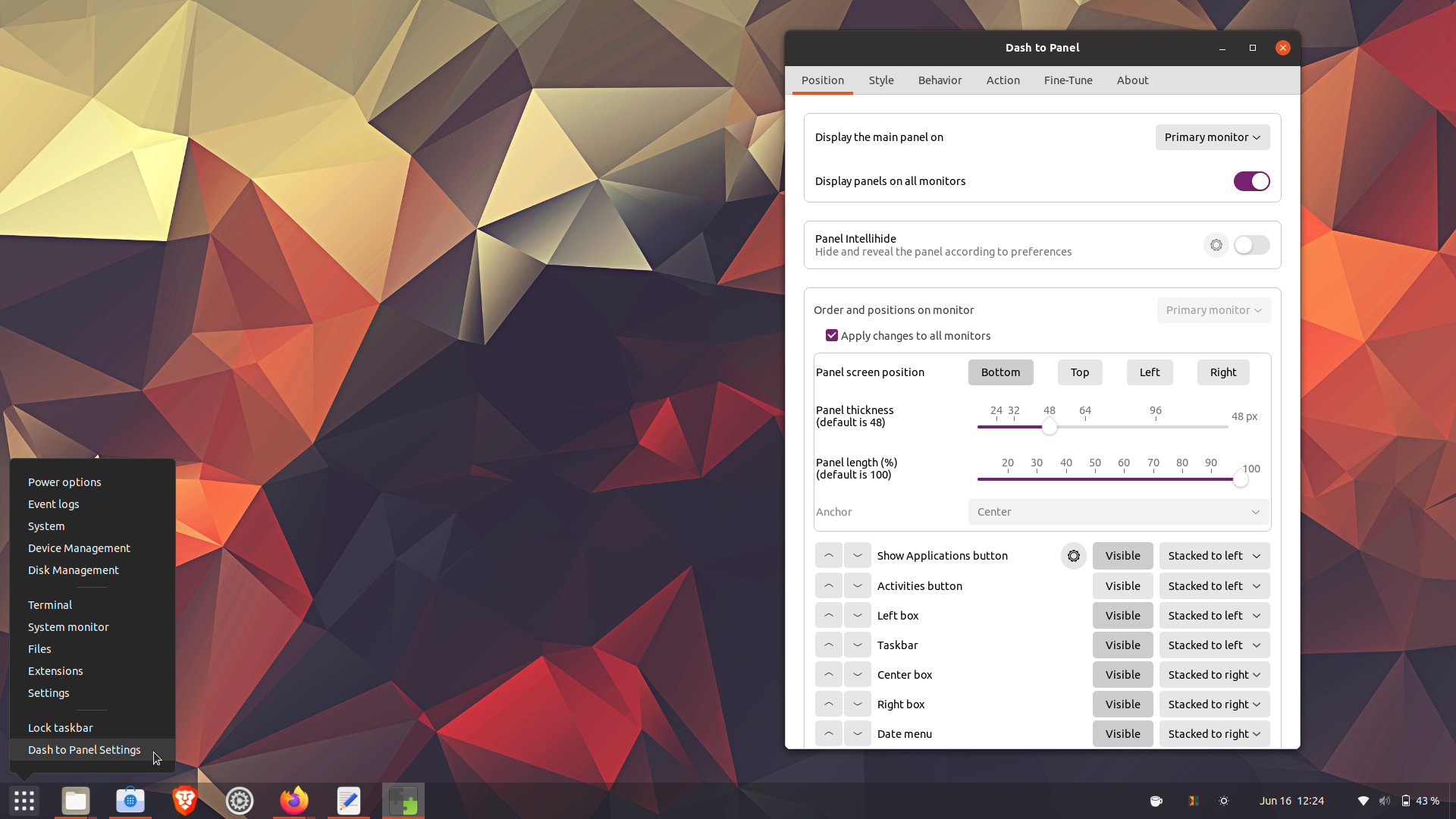 GNOME Shell Dash To Panel v43 Released With GNOME 40 Support Linux