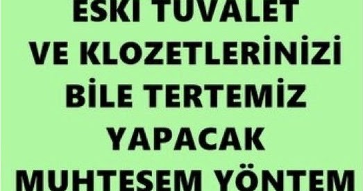 Tuvaletteki Sarı Lekeleri Çıkarma Yöntemleri ve Kullanılacak Malzemeler