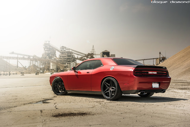 2014 Dodge Challenger with 22 Inch BD-8’s in Two Tone Black - Blaque Diamond Wheels