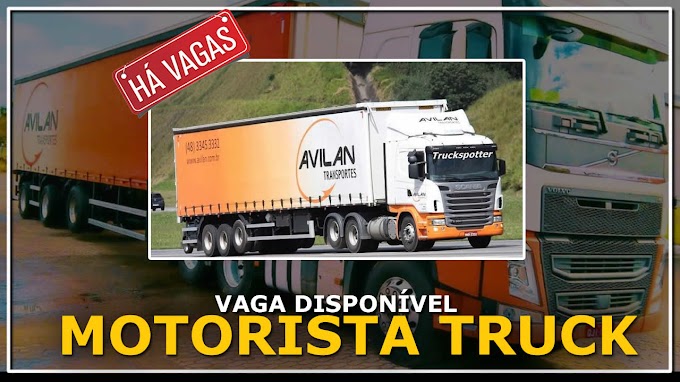 Transportadora Avilan abre vagas para Motorista Truck 
