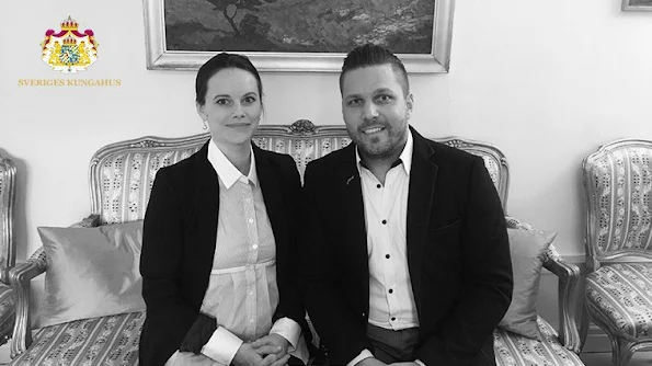 Princess Sofia Hellqvist of Sweden met with Christian Nordenström who is the founder of "Make a Change Association" at the Royal Palace in Stockholm