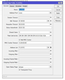 Management Bandwidth Hotspot Mikrotik Simple Queue Hotspot User Profil