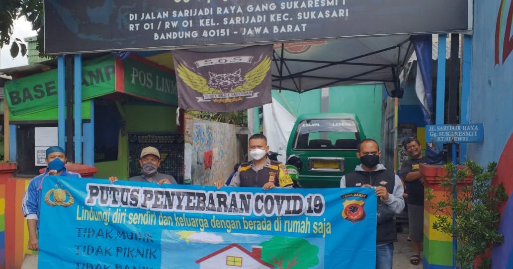 Cegah Corona Dengan Tetap Diam Dirumah Polsek Sukasari