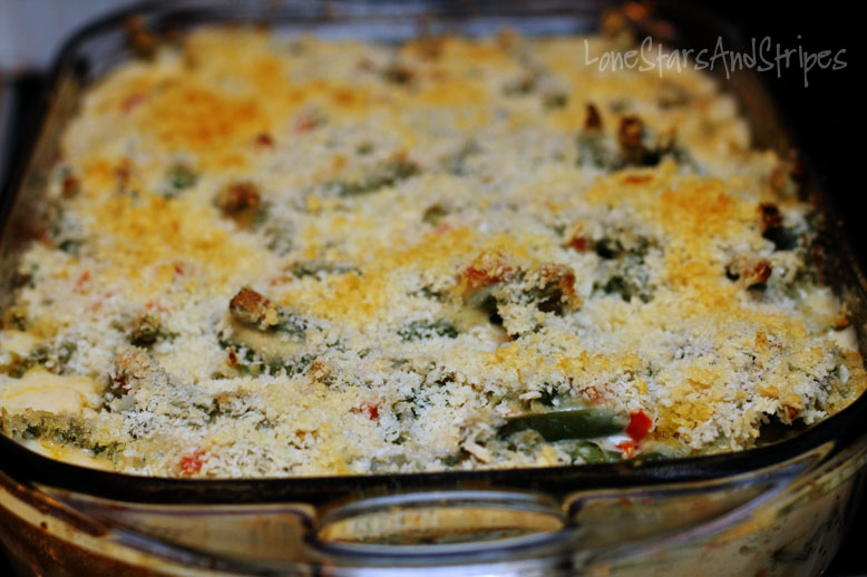 Lone Stars and Stripes: { not your grandma's grean bean casserole }