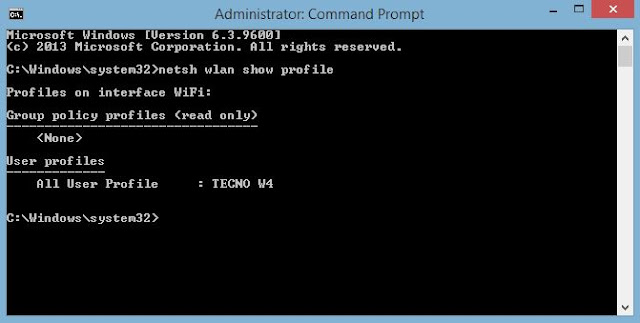 How to find WiFi password on Windows 10 using CMD?