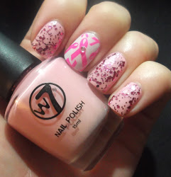 cancer breast nail nails awareness pinktober pink lou perfectly polished stamping accent