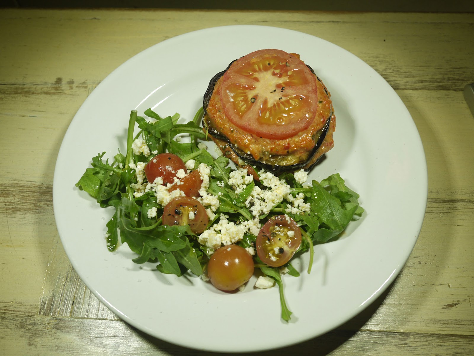 Alf Cooks Vegetarian Red Pesto and Ricotta Stacks with Eggplant and Tomato