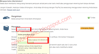 batas limit paypal tanpa verifikasi